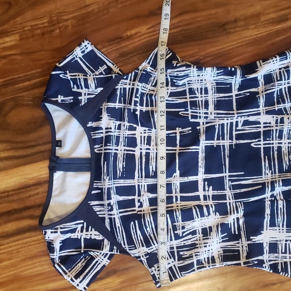 Amazon brand BodyCon blue and white dress size medium - Picture 9 of 11